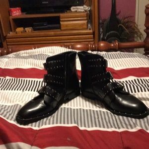 Chinese Laundry buckle studded boots
